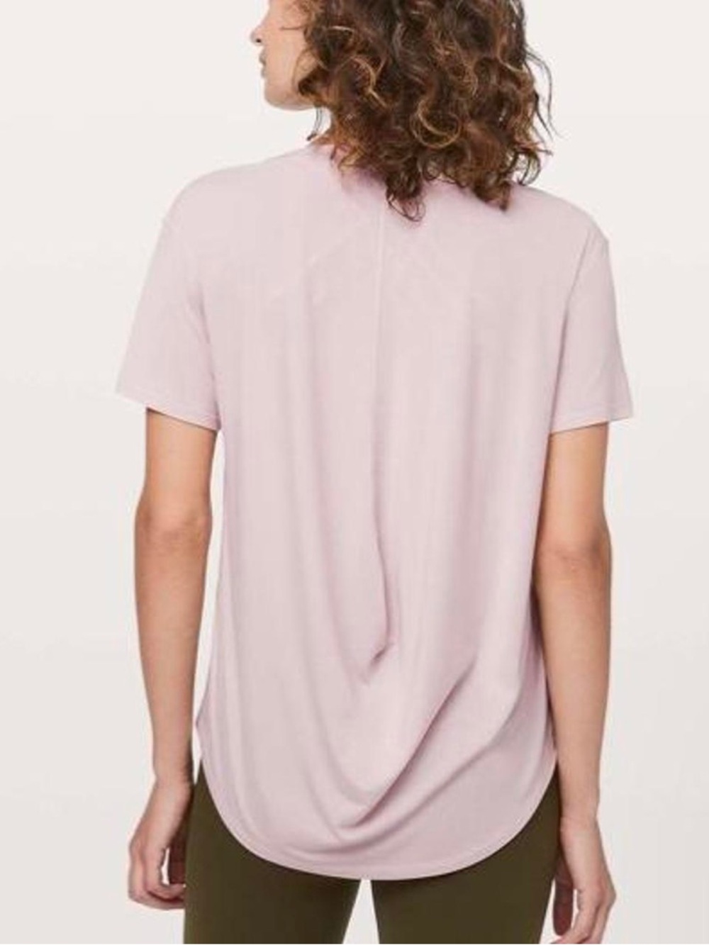 Lululemon Fall In Place Short Sleeve High-Low T-Shirt Heathered Pink Bliss